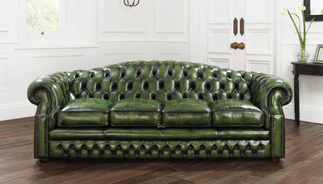 green sofa green tufted leather sofa
